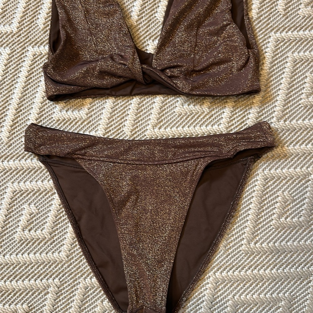 REVEL REY Abigail Top + Elliot Bottom - in Iridescent Espresso *NWOT - Picture 2 of 8